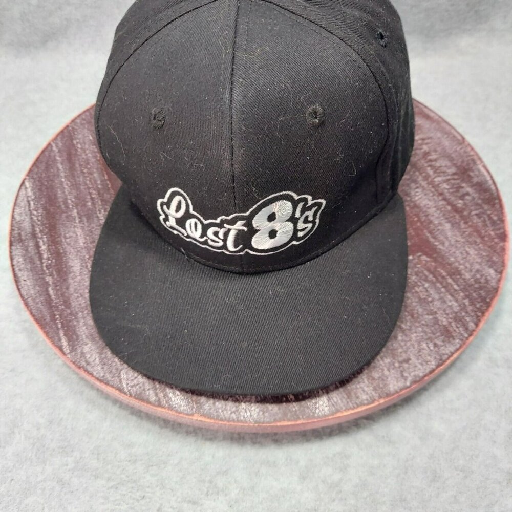 Lost 8s Black Snapback Hat Adjustable Custom Embroidered Logo